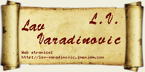 Lav Varadinović vizit kartica